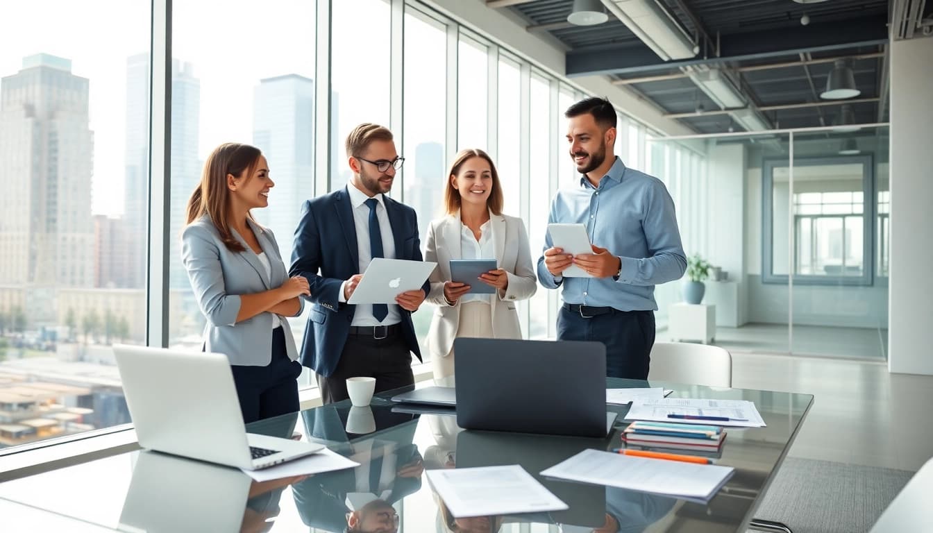 Assist clients with Quickplus Business Consultants in a collaborative office setting.
