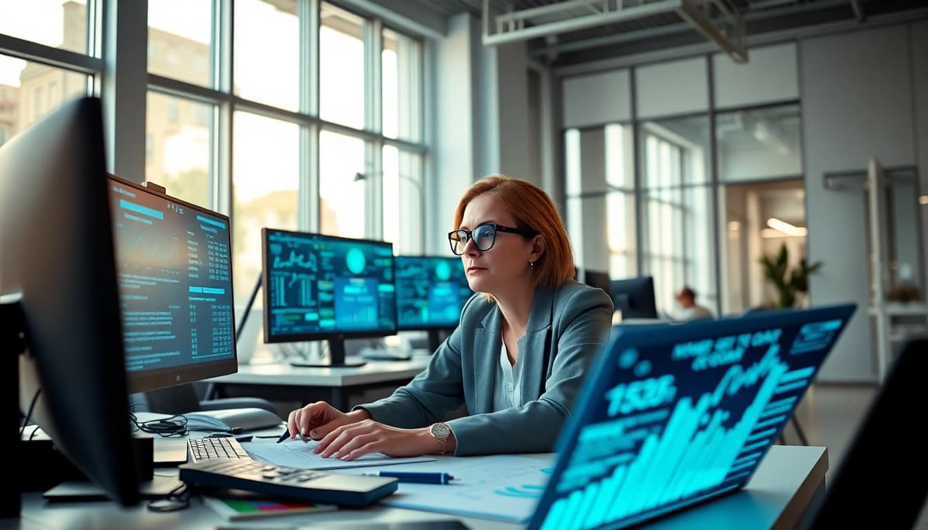 Understand cyber security fredericksburg through a consultant's attentive analysis in a bright office.