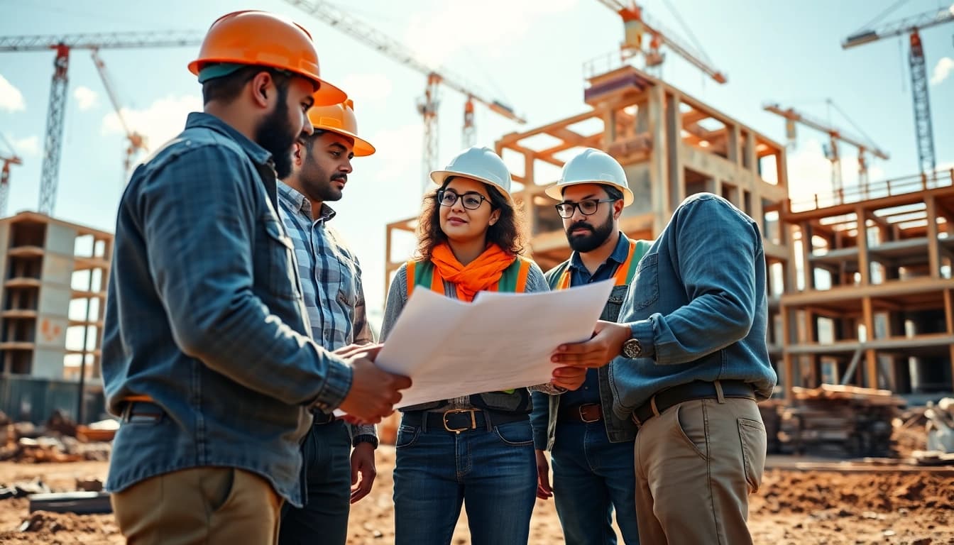Builders collaborating on construction projects, highlighting the Texas association of builders' importance.