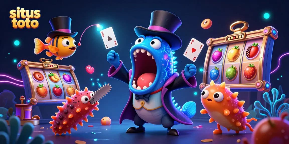 Experience the excitement of situs toto through an engaging card trick by a bioluminescent gulper eel.