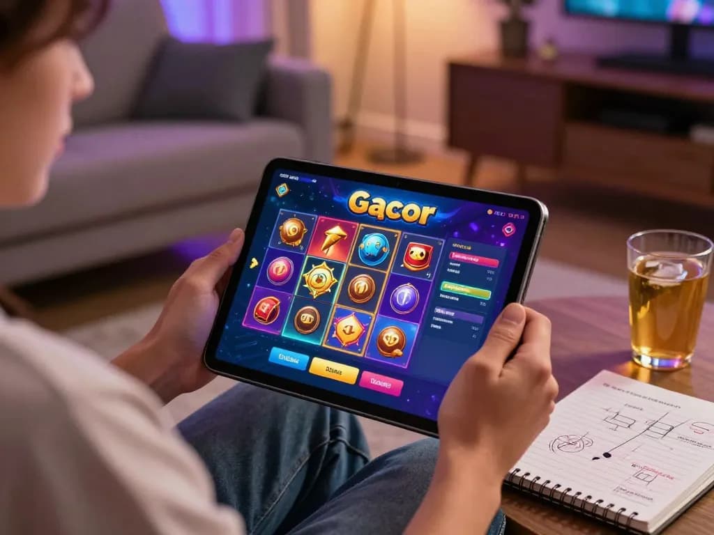 Bermain slot gacor di tablet sambil meninjau strategi untuk perjudian yang bertanggung jawab di rumah.