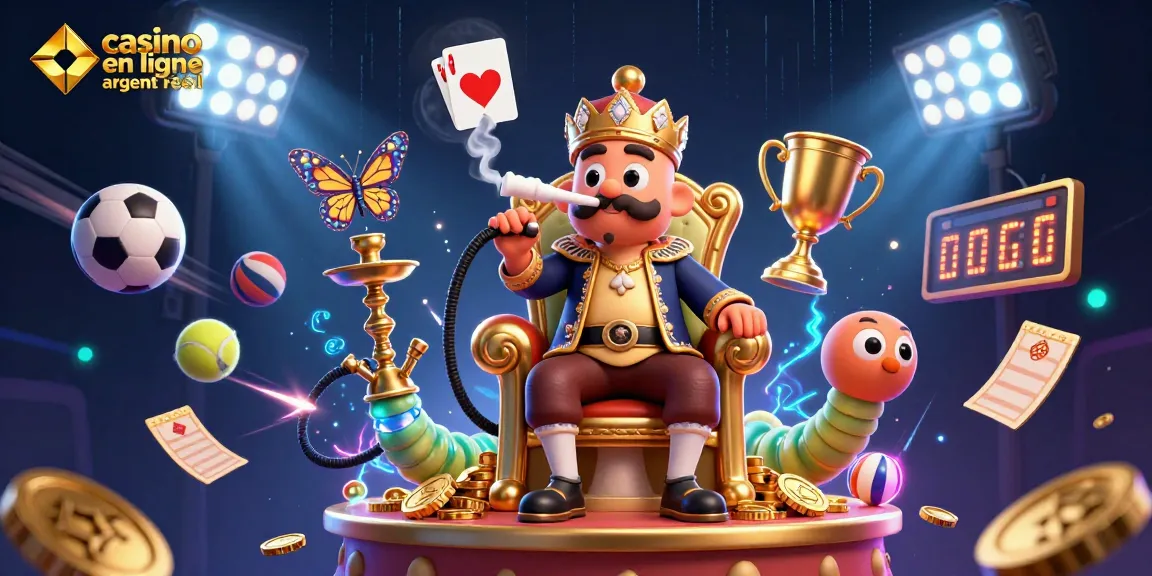 Jeux passionnants sur un casino en ligne argent réel avec un maître hookah et des éléments de poker en 3D.