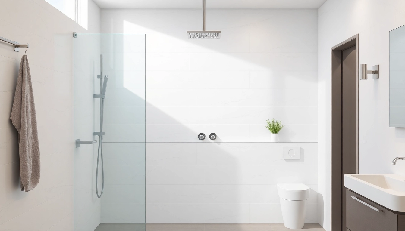 Stylish elegant showers Australia showcased in a modern bathroom layout with bright lighting.