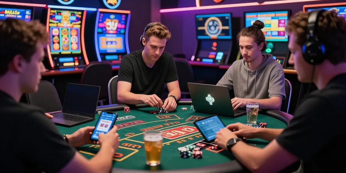Experience the excitement of online gambling with https://fimltd.co.uk, featuring dynamic casino players engaging with vibrant games in a lively setting.