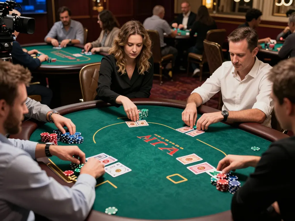 Experience high-stakes poker action at sc8885 casino, with players engaged and chips in play.