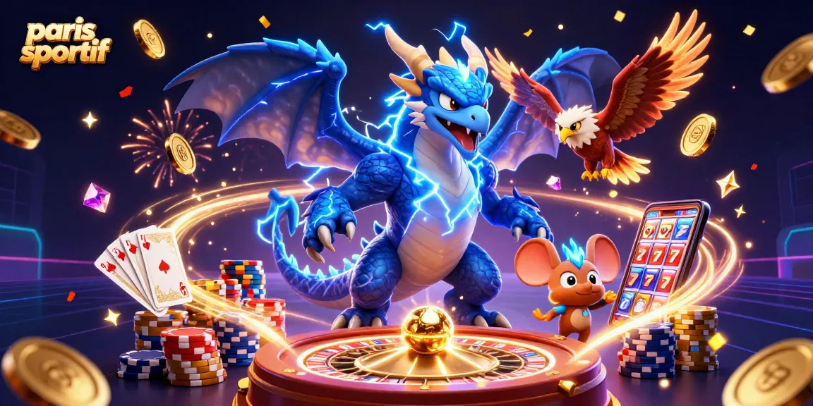 Plongez dans l'univers des paris sportifs avec ce dragon puissant et ses trésors scintillants.