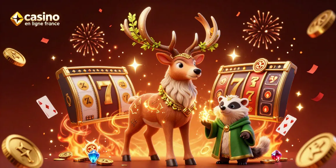 Illuminez votre expérience de jeux avec le casino en ligne en France, un druide stag et des éléments de jackpot.