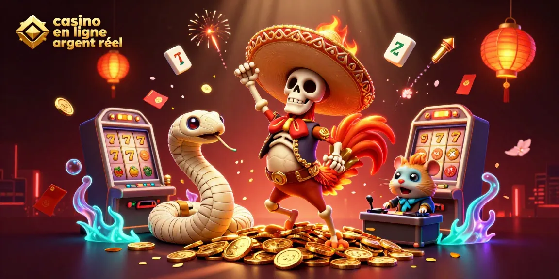 Jouez au casino en ligne argent réel avec des personnages animés et une ambiance festive.