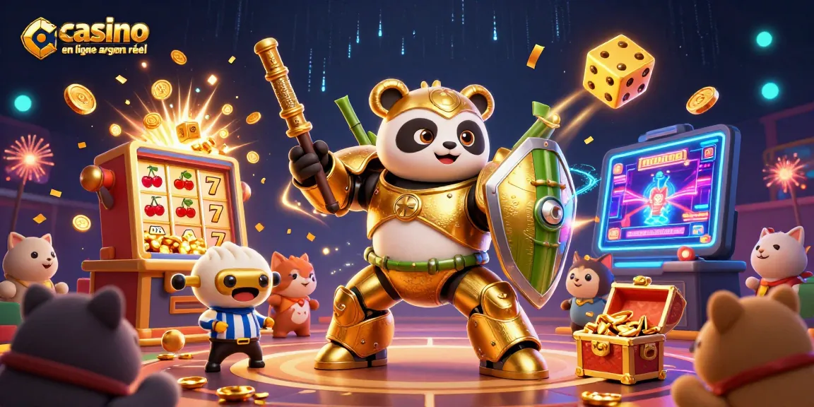 Gagnez gros sur le casino en ligne argent réel avec un panda en armure et de l'action captivante.