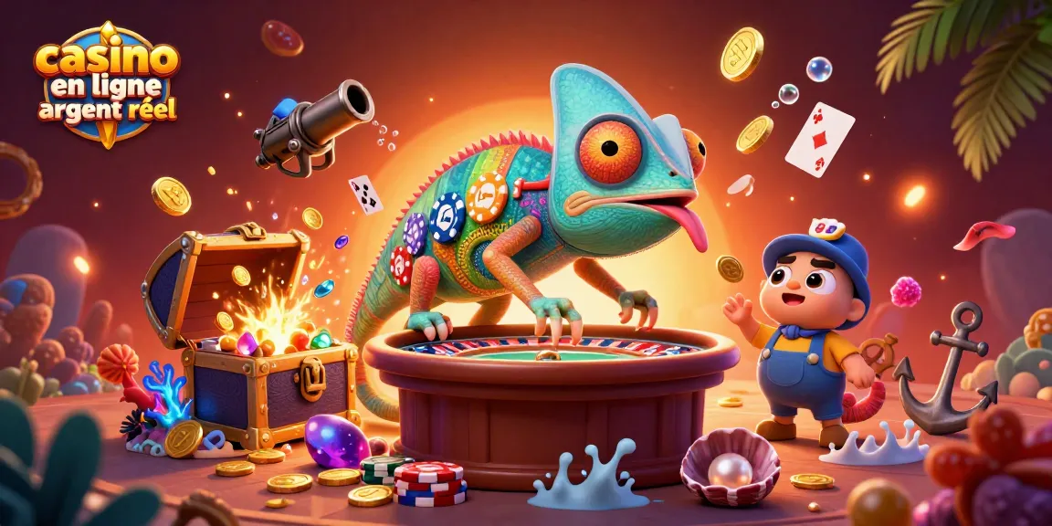 Jouez au casino en ligne argent réel avec le propriétaire caméléon et des trésors sous-marins scintillants.