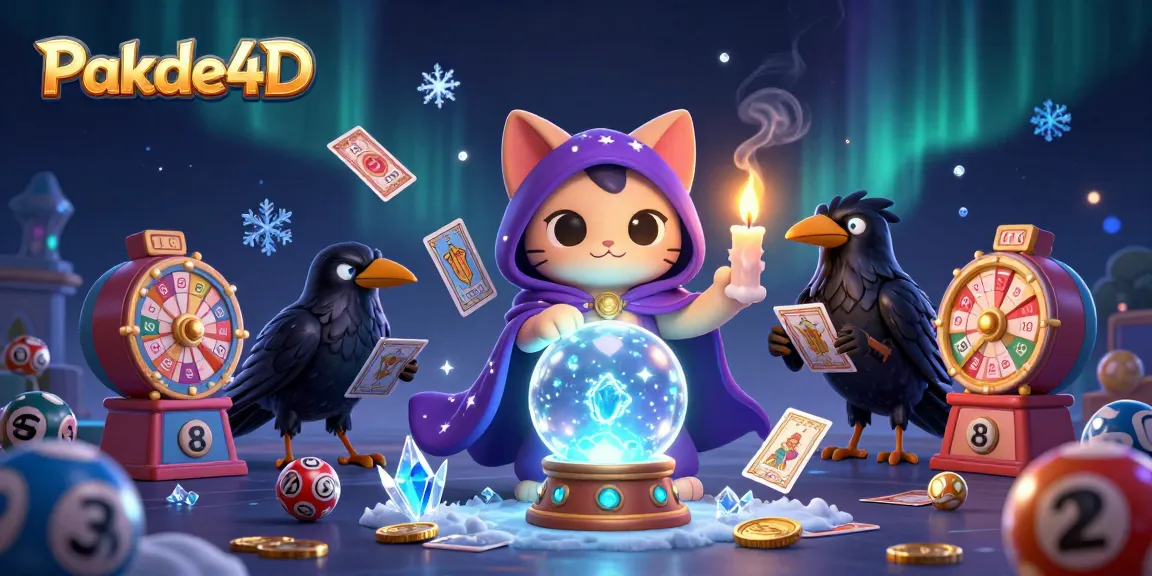 Pakde4D enhances lottery excitement with vibrant characters and dynamic gaming elements in a mystical atmosphere.