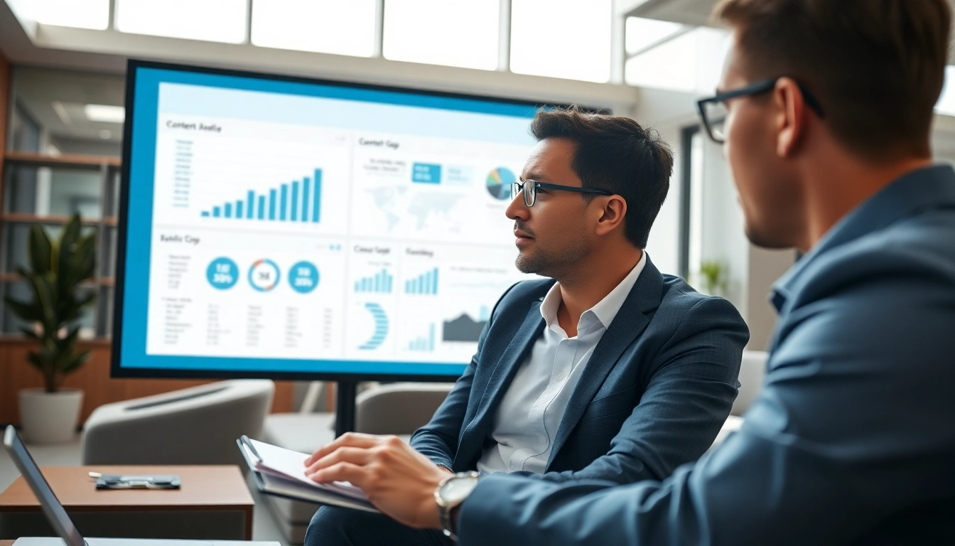 Visual representation of a Content Gap Analysis being discussed by a digital marketing expert.