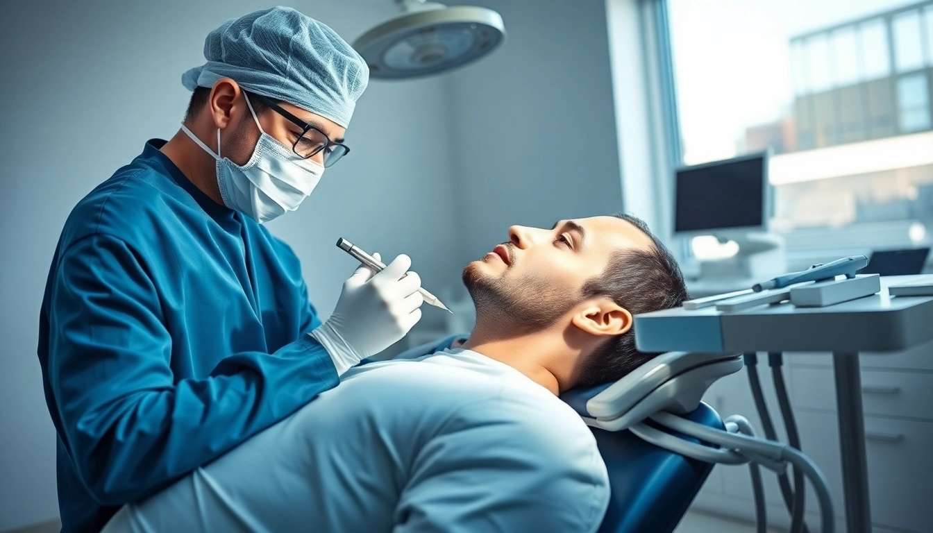 Performing hair transplant istanbul in a modern clinic with professional care.