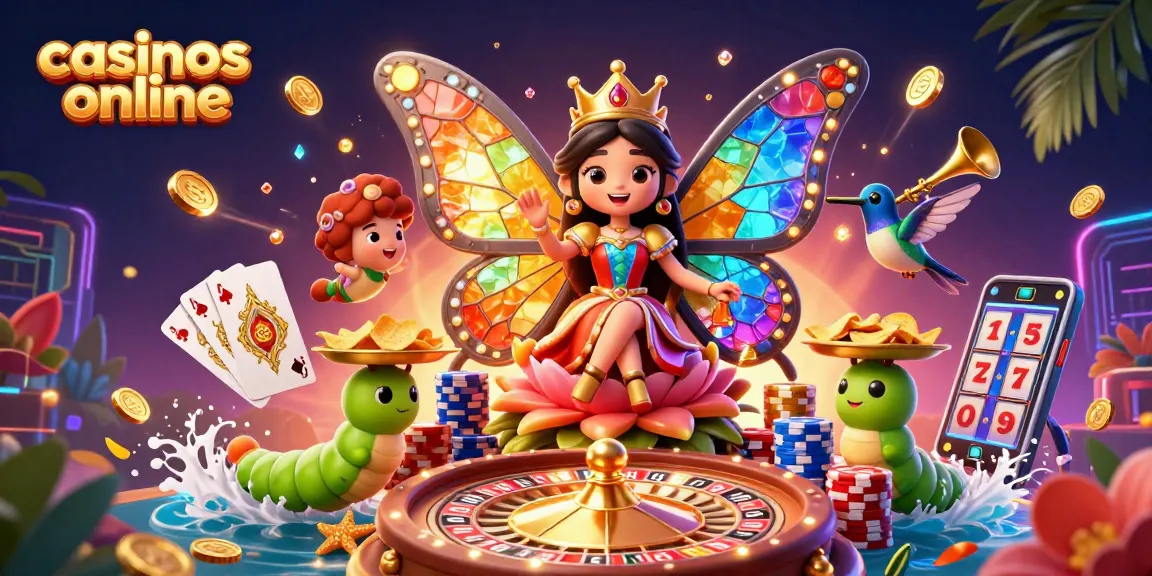 Gana con los mejores casinos online mientras disfrutas de una vibrante ilustración 3D.