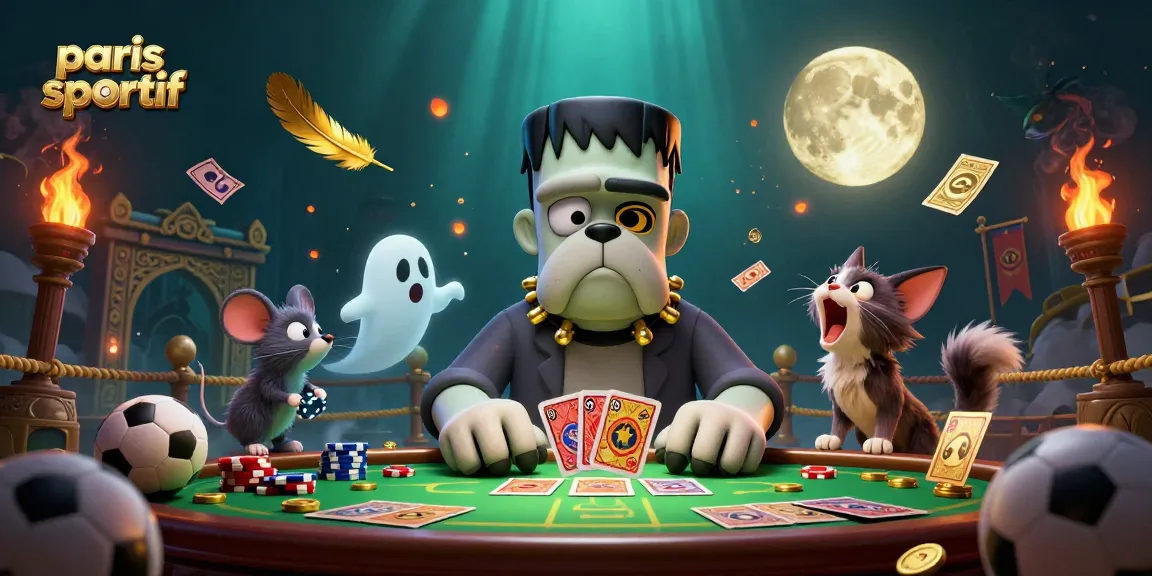Placez vos paris sportifs avec notre bulldog Frankenstein au casino en ligne.