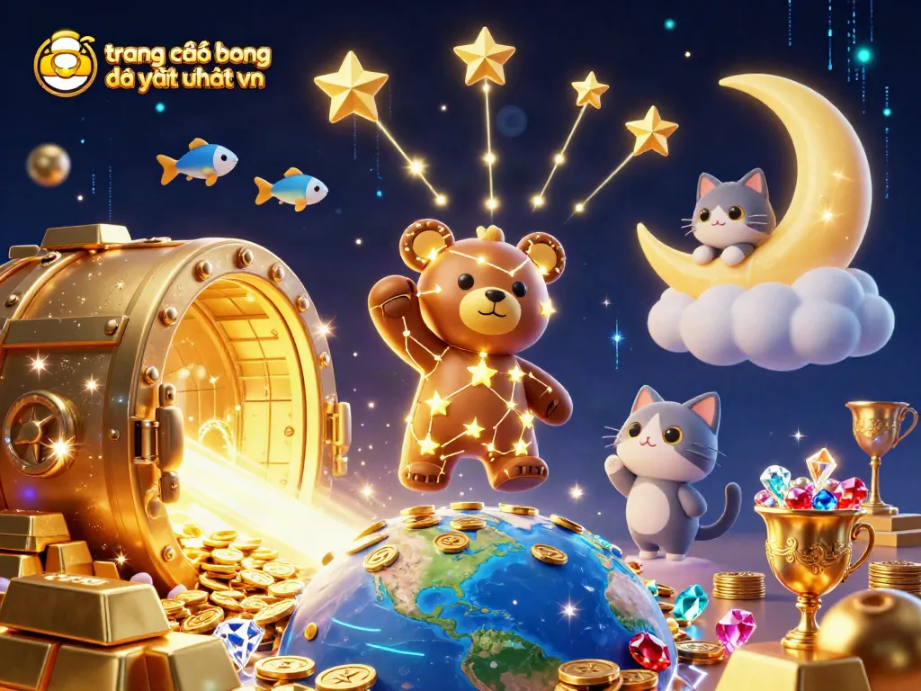 Tham gia vào trang cá độ bóng đá uy tín nhất vn với cảnh chói lọi về các biểu tượng may mắn và vàng.