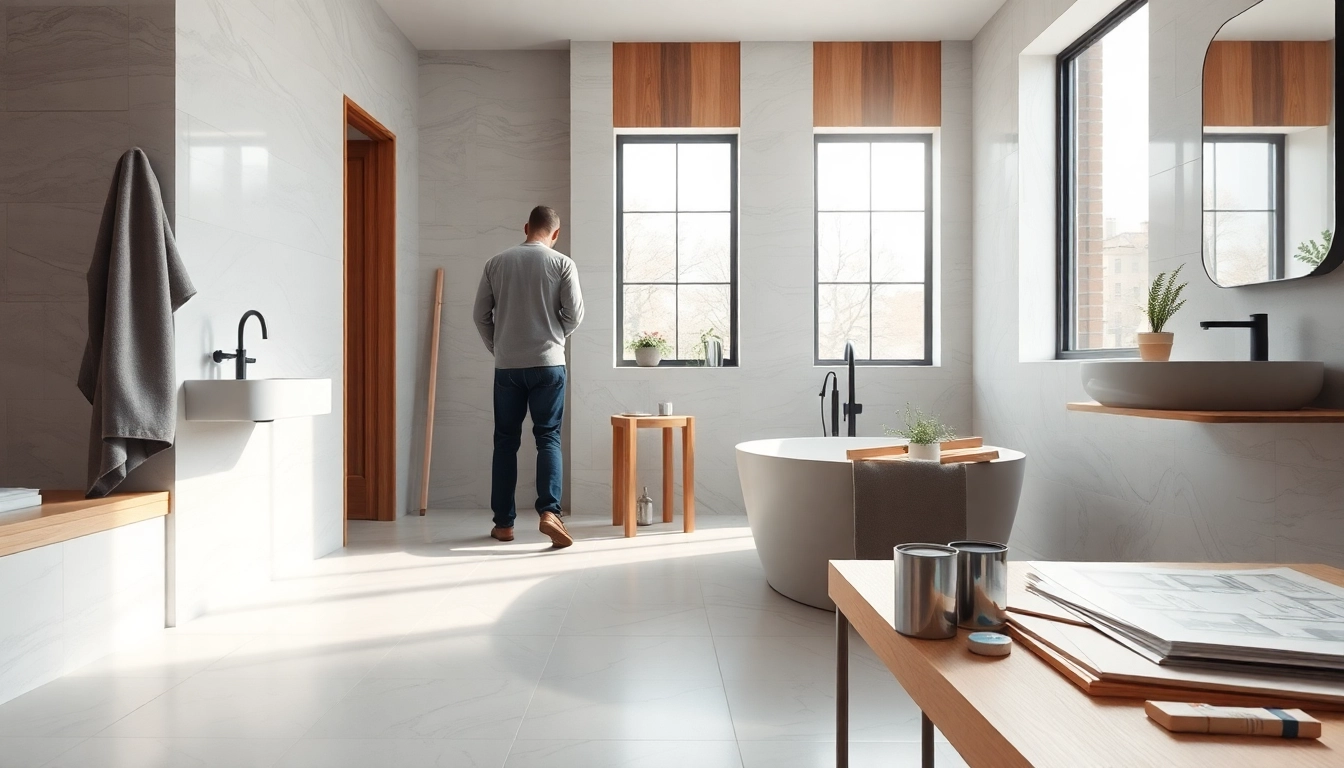 Innovative bathroom renovation cost showcased through craftsmen and modern design elements.