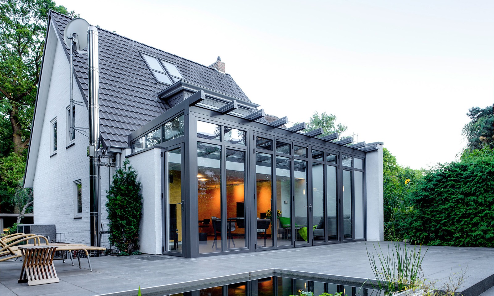 Glasdach fuer carport mit Metallkonstruktion – Qualitaet von ADA-Wintergarten