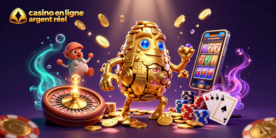 Jouez au casino en ligne argent réel avec le golem en or et une ambiance festive de jeux de casino.
