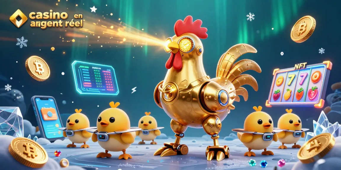 Profitez de l'excitation du casino en ligne argent réel avec une illustration dynamique de machines à sous et personnages 3D