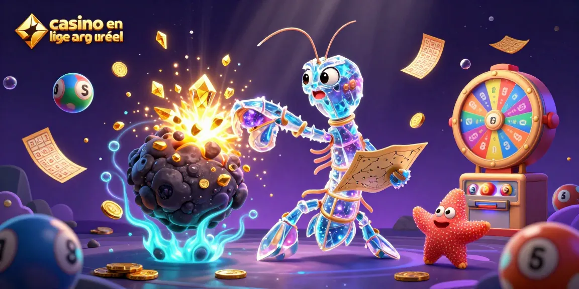 Plongez dans l'univers du casino en ligne argent réel avec cette illustration captivante de jeux et de chance.