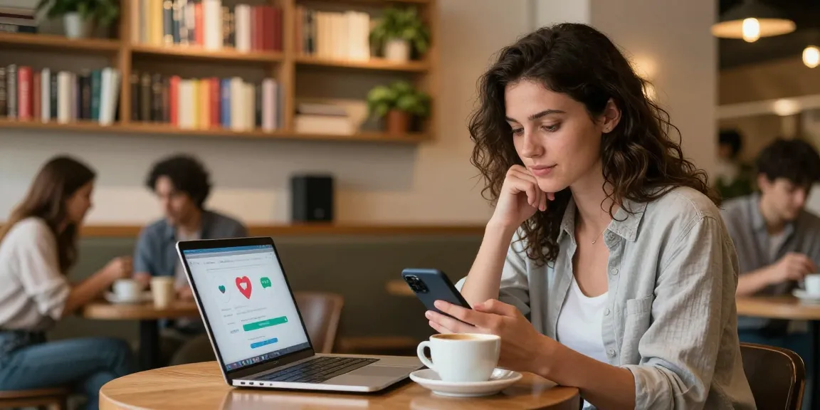 You can crush on someone new while browsing dating apps in a cozy café.