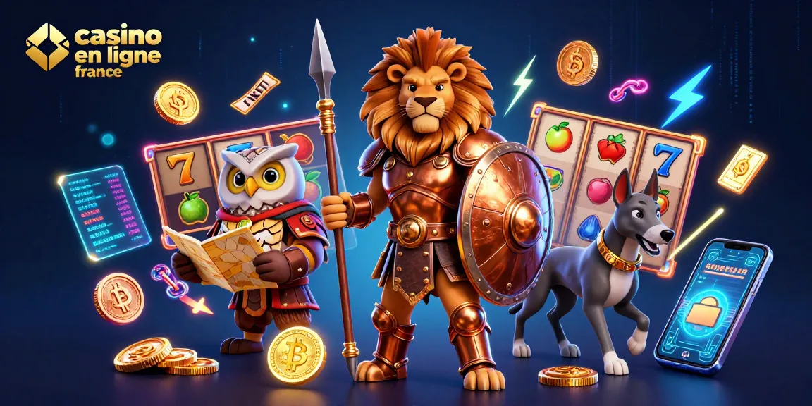 Plongez dans l'univers du casino en ligne France avec des personnages et des éléments dynamiques.