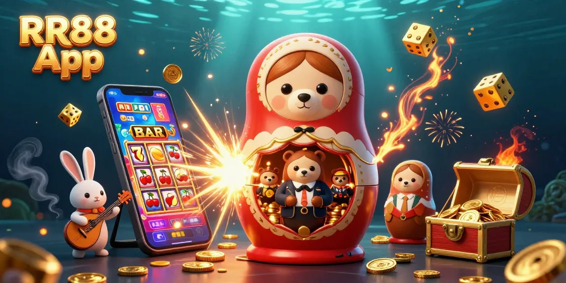 Spin and win with the RR88 App showcasing lively gambling fun and casino thrills.