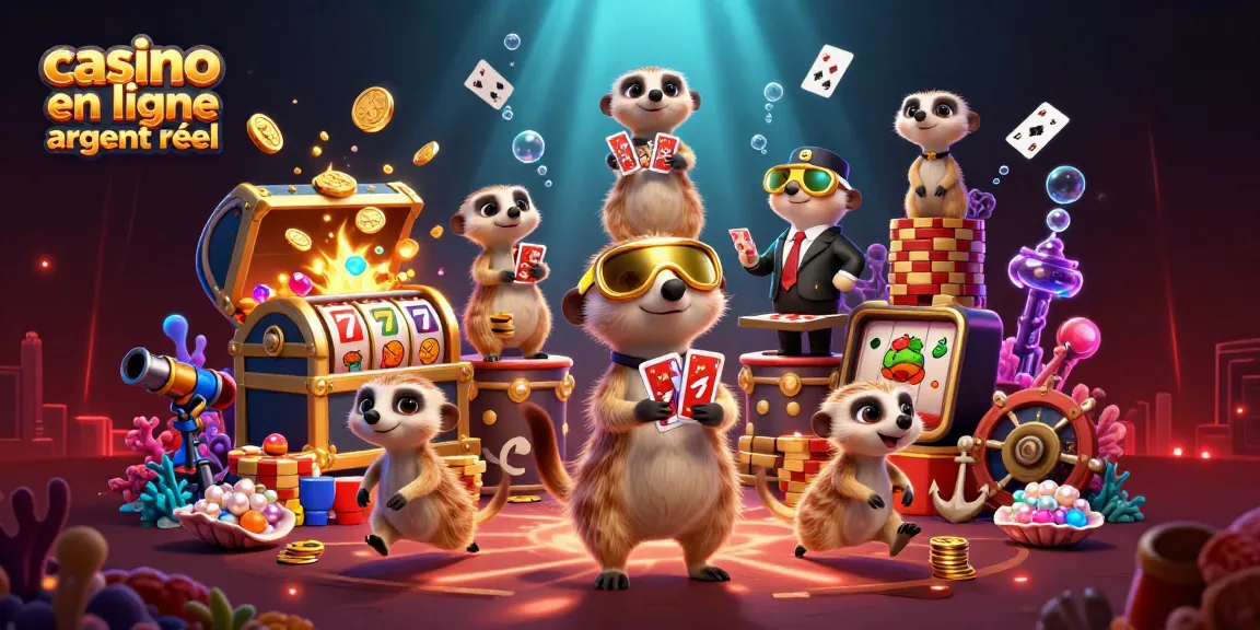 Plongez dans l'univers du casino en ligne argent réel, avec des suricates animés à l'œuvre et des trésors scintillants.