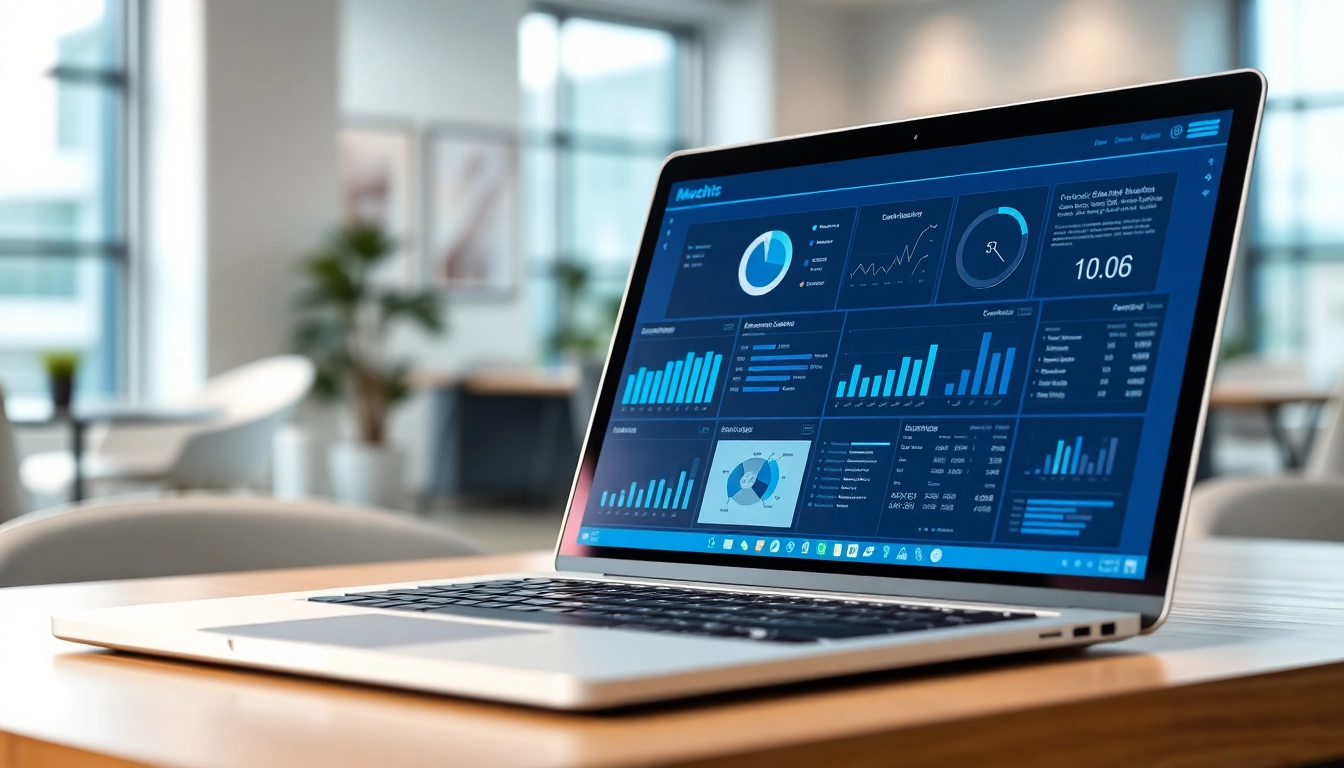 Enhance productivity using enterprise assistant software on a modern laptop interface.