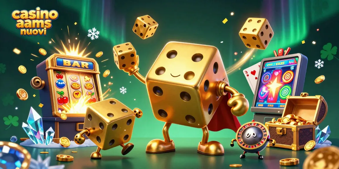 Gioca nei nuovi casinò AAMS, con il dado d'oro e un'esplosione di jackpot e simboli fortunati.