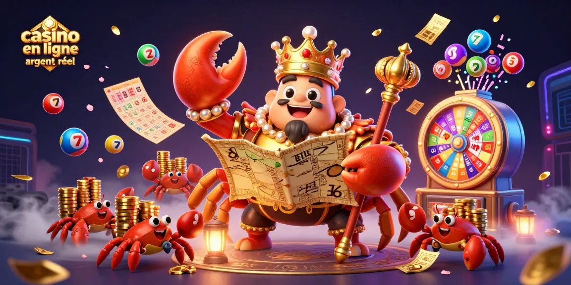 Plongez dans le monde du casino en ligne argent réel avec un crabe géant et des éléments de jeu