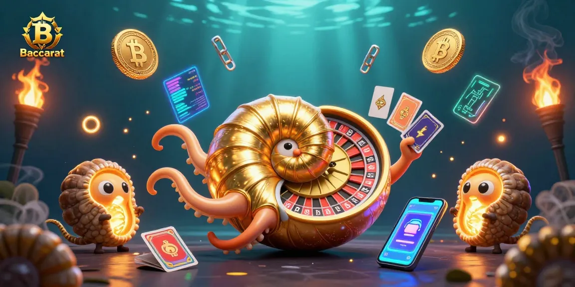 Engage in Baccarat gameplay with vibrant 3D characters and illuminated casino elements.