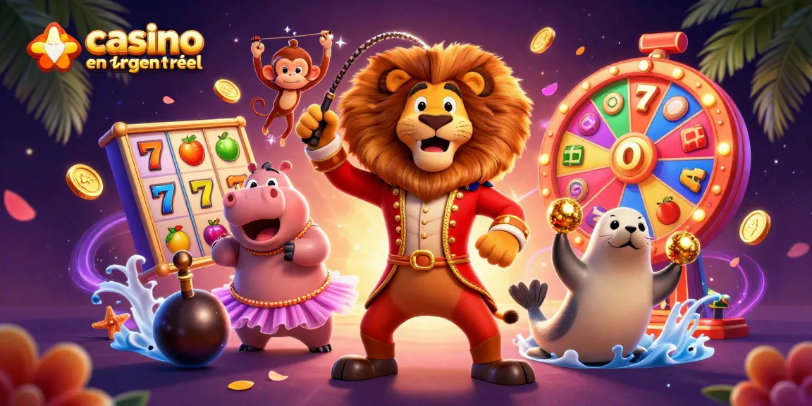 Vivez l'excitation du casino en ligne argent réel avec ce lion conquérant et ses amis illustrant des jackpots dynamiques.