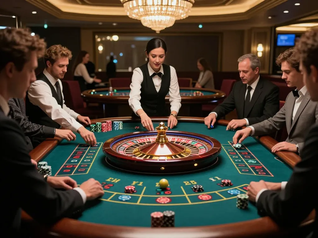 Place strategic bets at the g28-t1 roulette table surrounded by excitement and anticipation.
