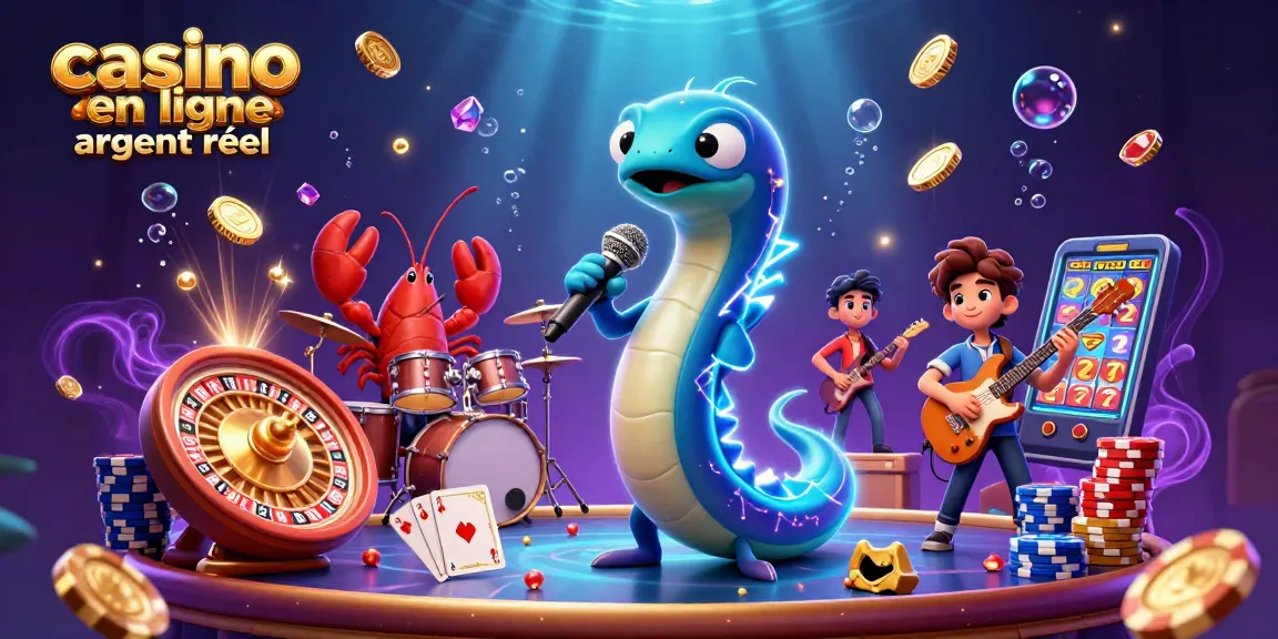 Plongez dans l'univers des jeux avec casino en ligne argent réel, des créatures marines et des jetons colorés.