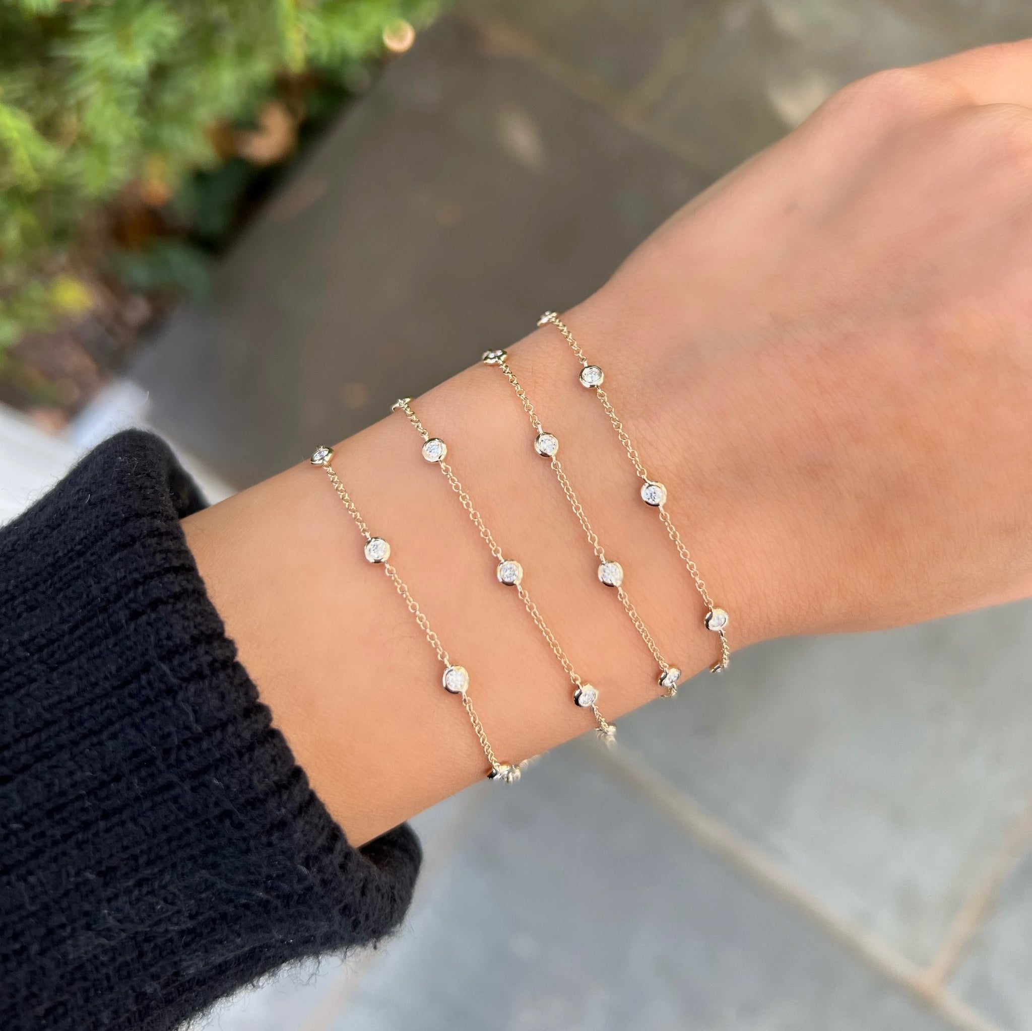Custom Diamond by the Yard Bracelet – Made to Your Style