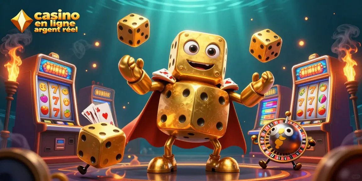 Roulez des dés dorés et remporte des gains sur casino en ligne argent réel avec des éléments dynamiques.