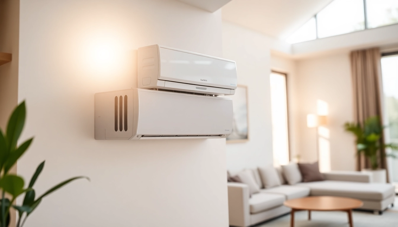 Installing a daikin mini split ac in a modern living room, showcasing comfort and efficiency.