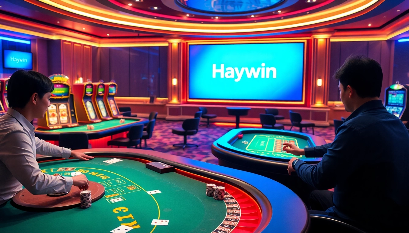Experience thrilling online gambling at Haywin with immersive gaming tables and vibrant visuals.