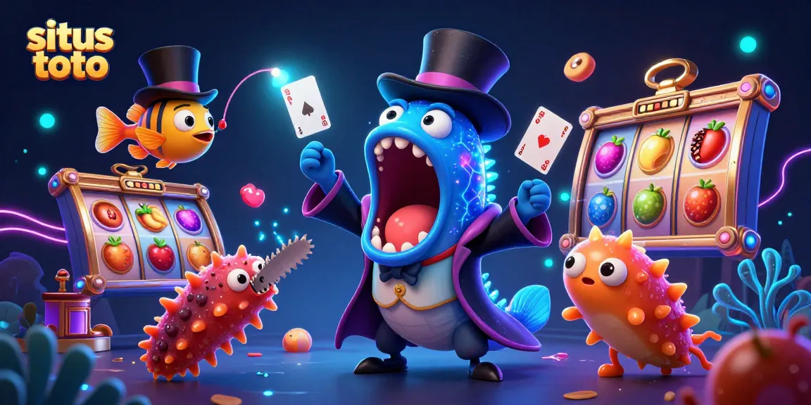 Experience the excitement of situs toto through an engaging card trick by a bioluminescent gulper eel.