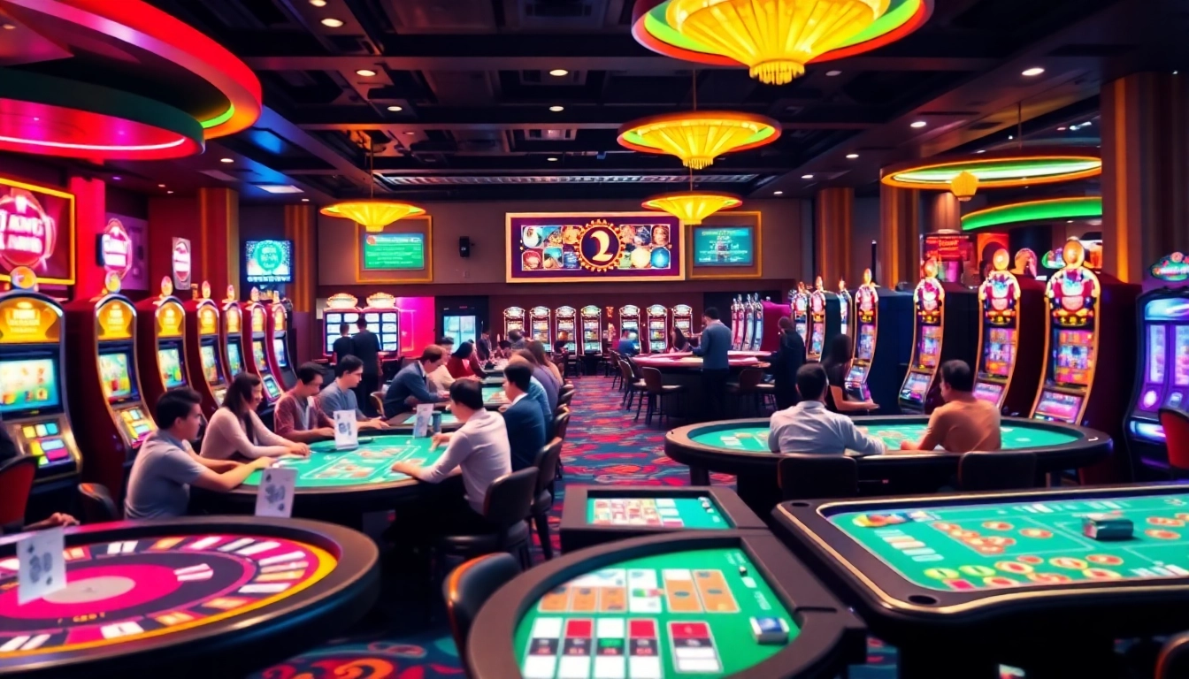Players enjoying games at a Non gamstop casino Uk with vibrant atmosphere and diverse gaming options.