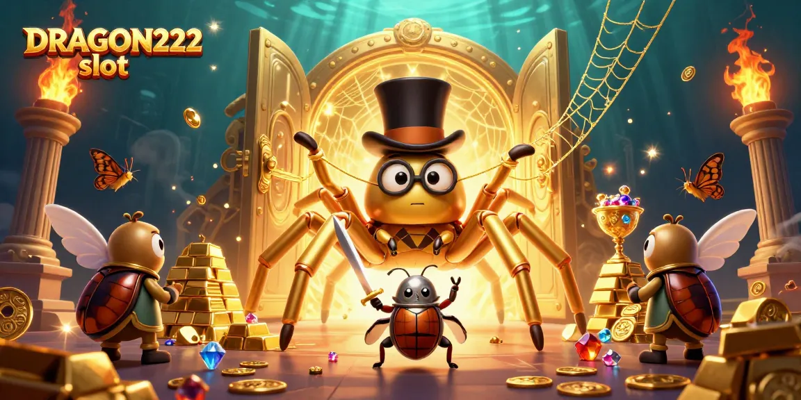 Spin and win with the DRAGON222 slot experience, featuring vibrant characters and golden treasures.
