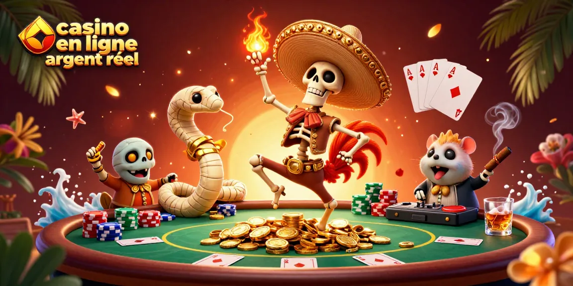 Vibrez avec casino en ligne argent réel grâce à une scène dynamique de jeu et des personnages colorés.