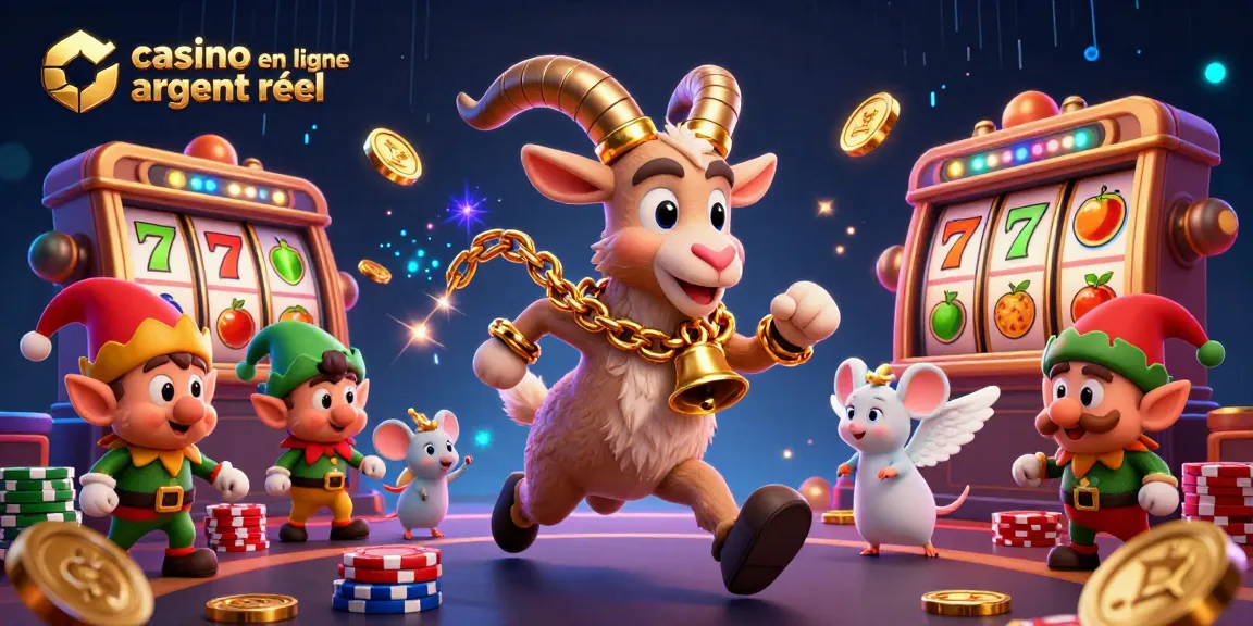 Venez jouer à casino en ligne argent réel avec un Krampus festif dirigeant un casino animé.