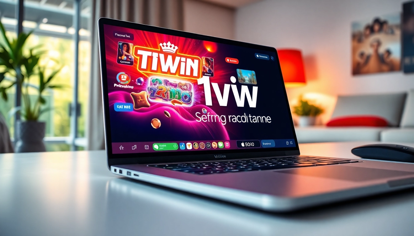 1win demo versiya istifadə edərək oyun oynayan müasir laptop görüntüsü.