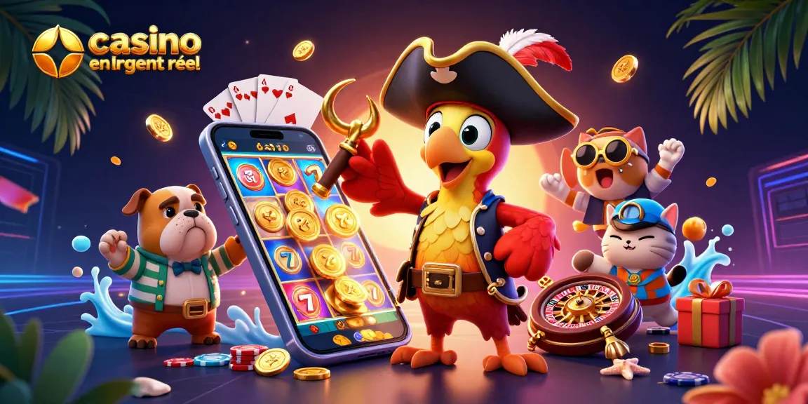Jouer sur un casino en ligne argent réel avec un pirate et des jeux captivants.
