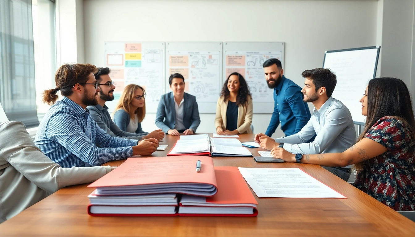 Dynamic collaboration in Proposal Writing and Management process in a modern office.