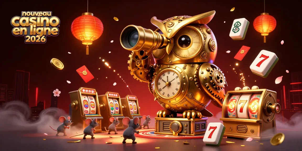 Illustration colorée de nouveau casino en ligne 2026, avec des éléments de jeux captivants et des personnages animés.