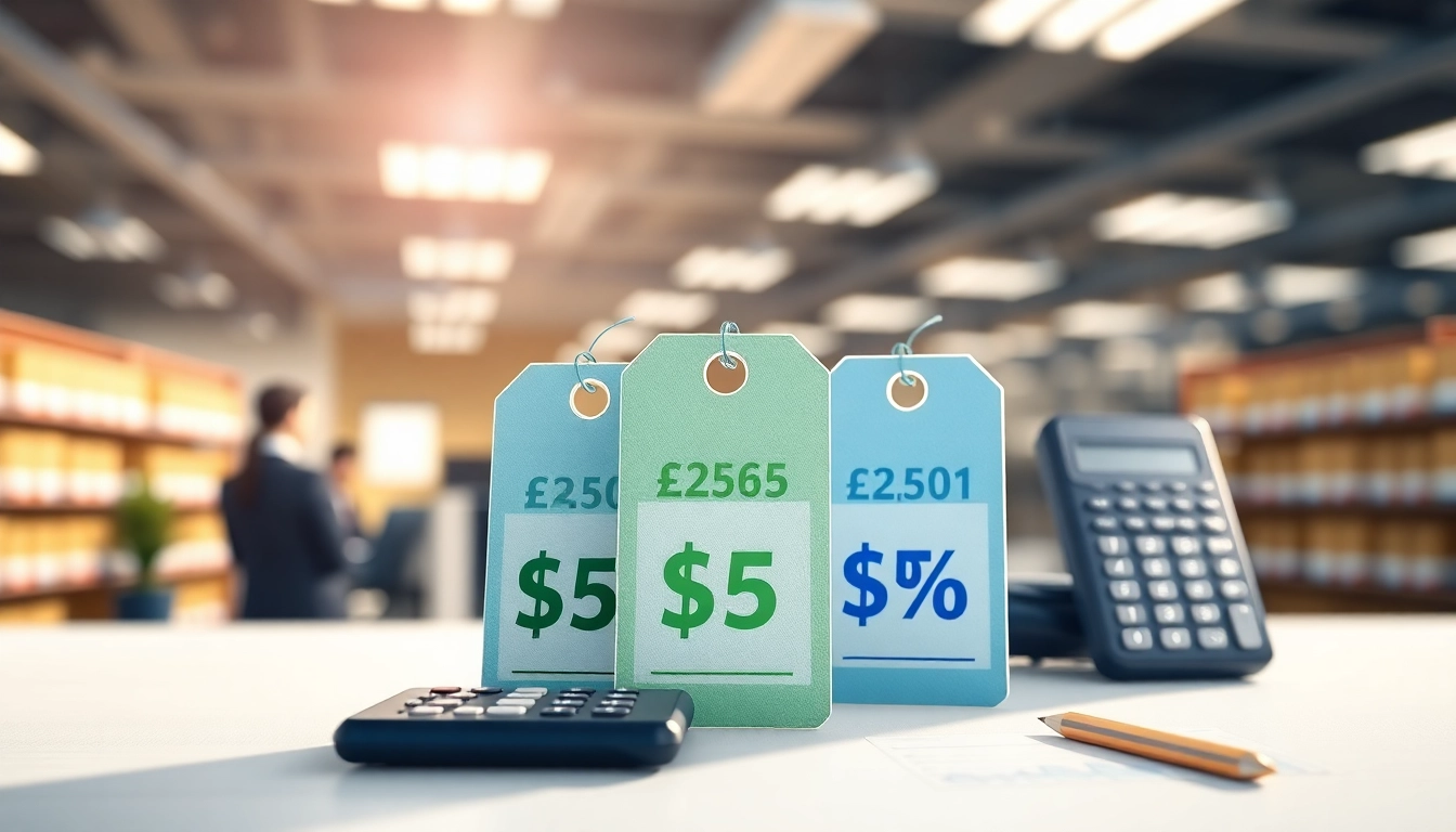 Analyze competitor pricing strategies with an engaging infographic showcasing diverse price tags and business elements.